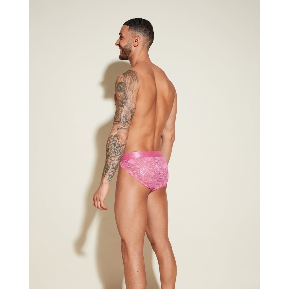 Cosabella Never Say Never Lace Men's Brief Rani Pink‎ Luxury Italian Lingerie